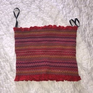 Forever21 Ruffled Tube/Crop Top